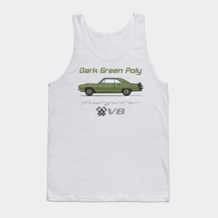 Dark Green Poly Muscle Tank Top